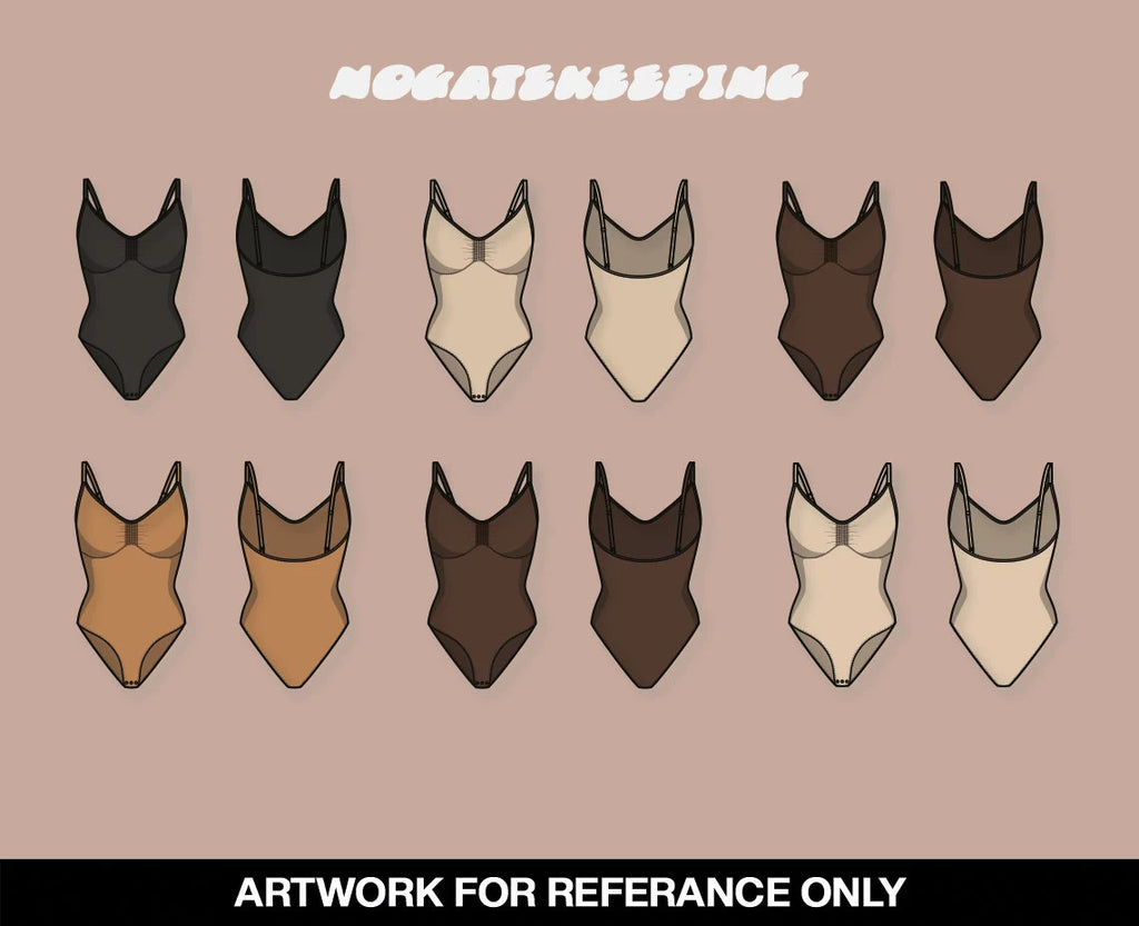 Ultimate Women's Mockup Pack - 55 Editable Templates for Loungewear Shapewear & Yogawear + 55 Free Spec Sheets