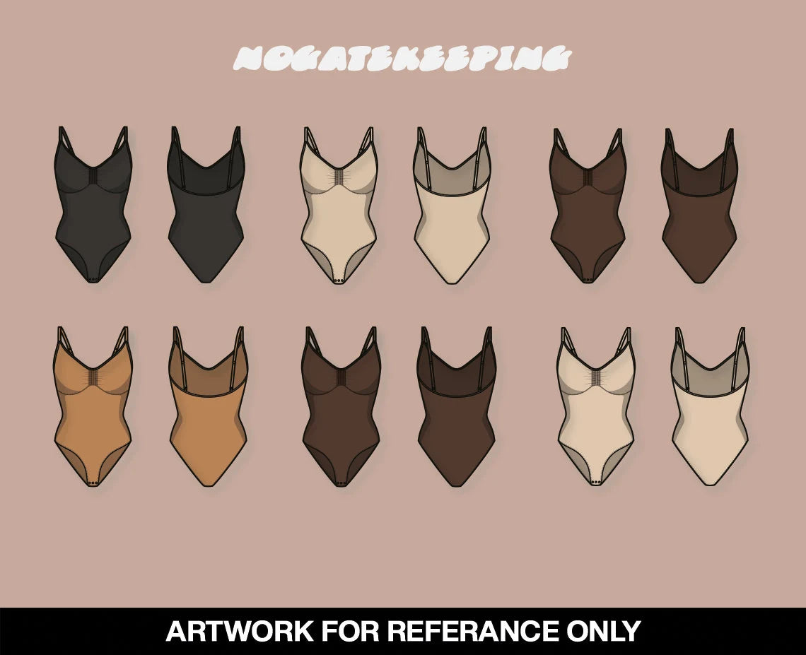 Ultimate Women's Mockup Pack - 55 Editable Templates for Loungewear Shapewear & Yogawear + 55 Free Spec Sheets